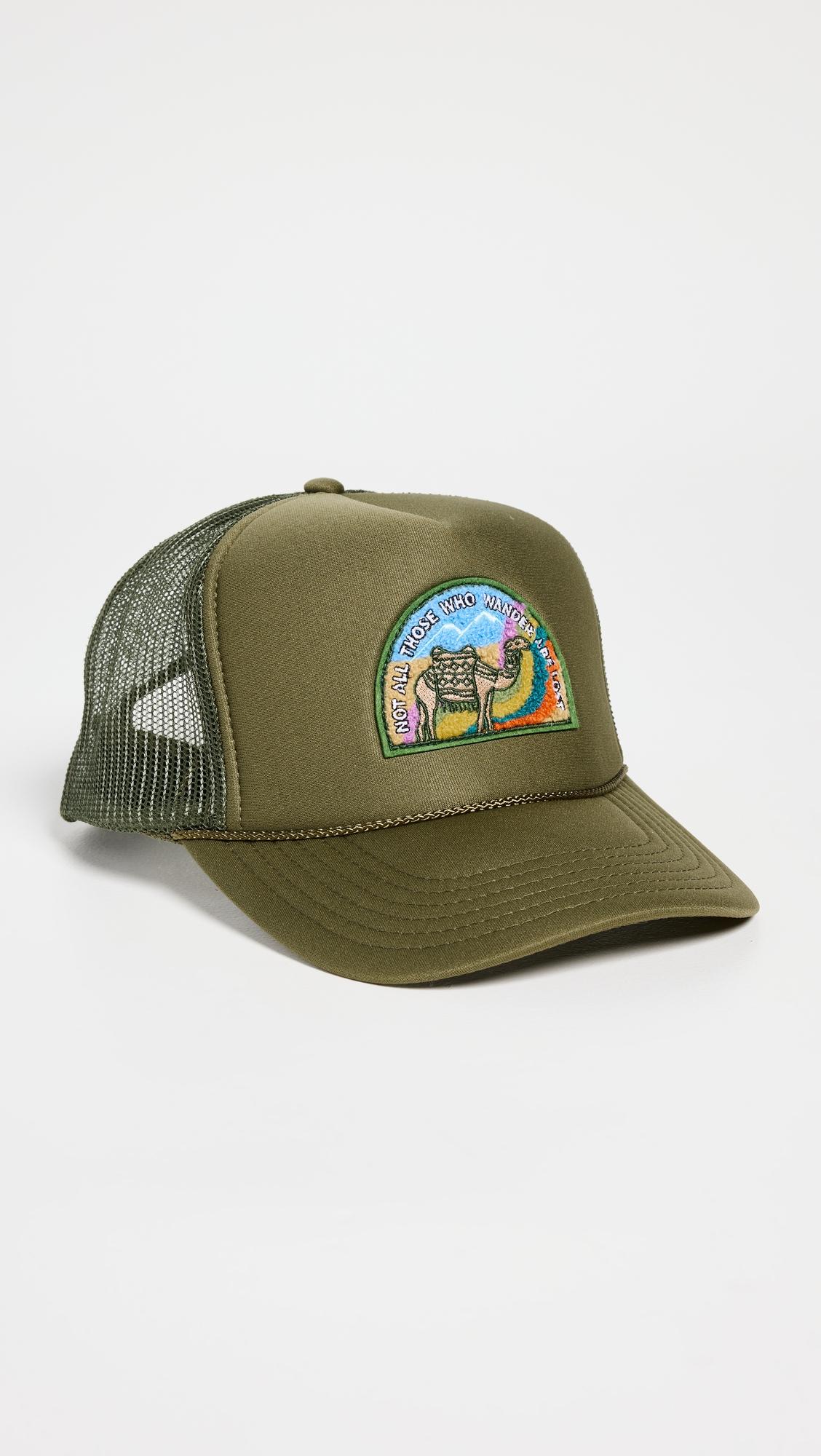 not all who wander trucker hat