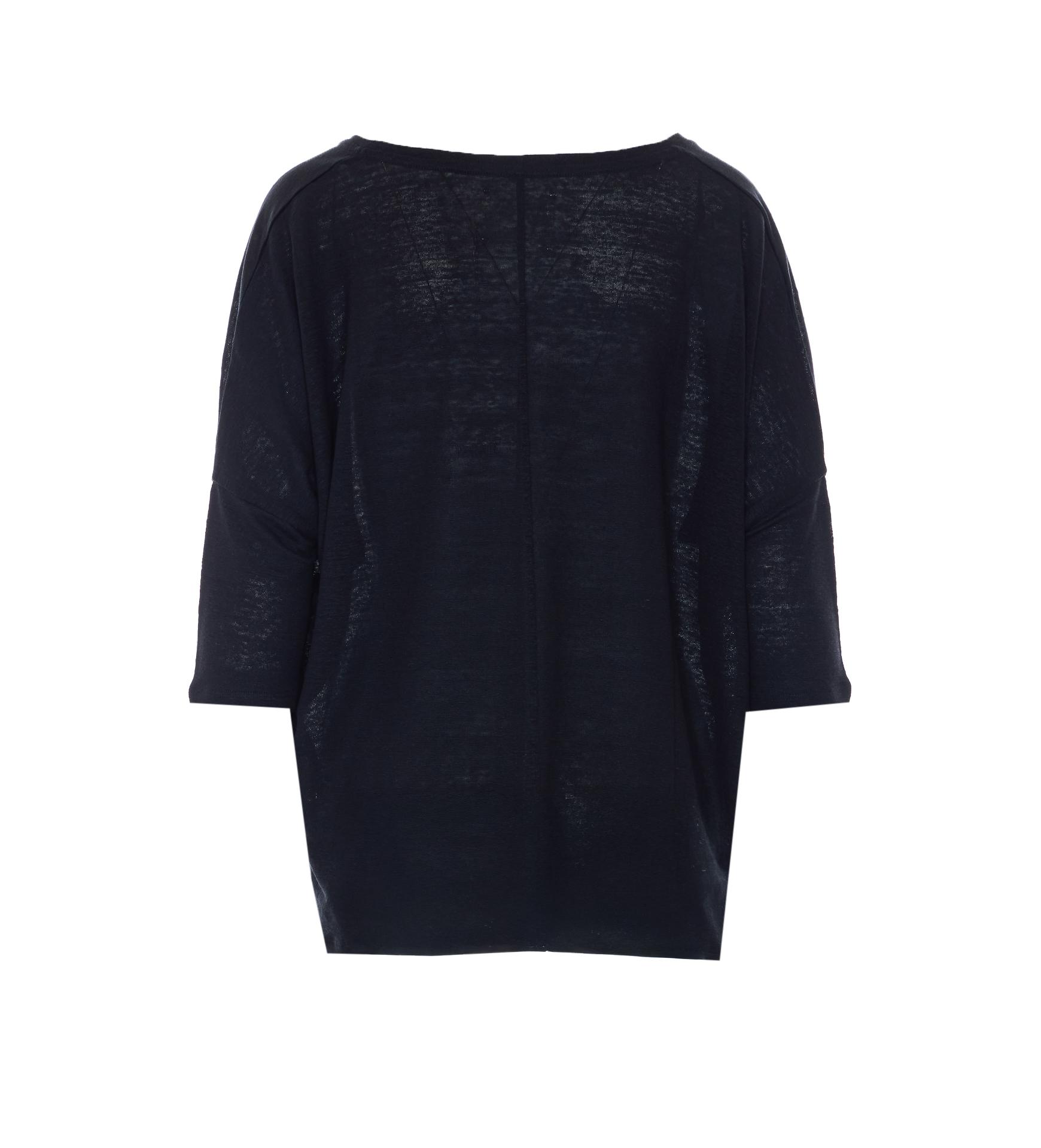 not shy t-shirts and polos black linen - women