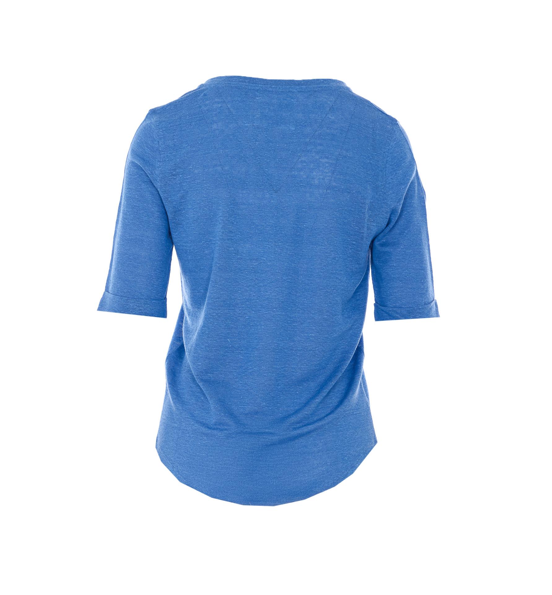 not shy t-shirts and polos blue linen - women