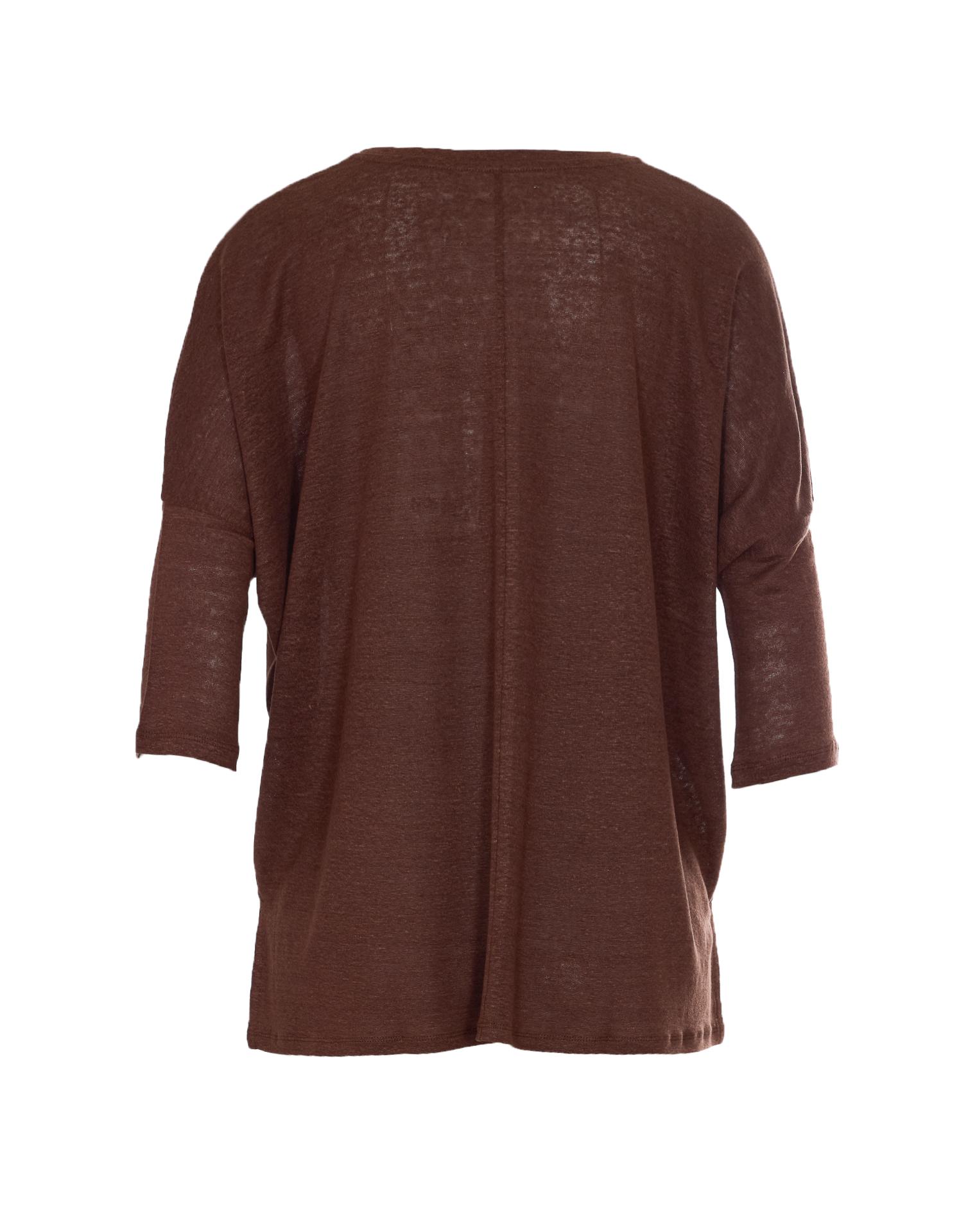 not shy t-shirts and polos brown linen - women