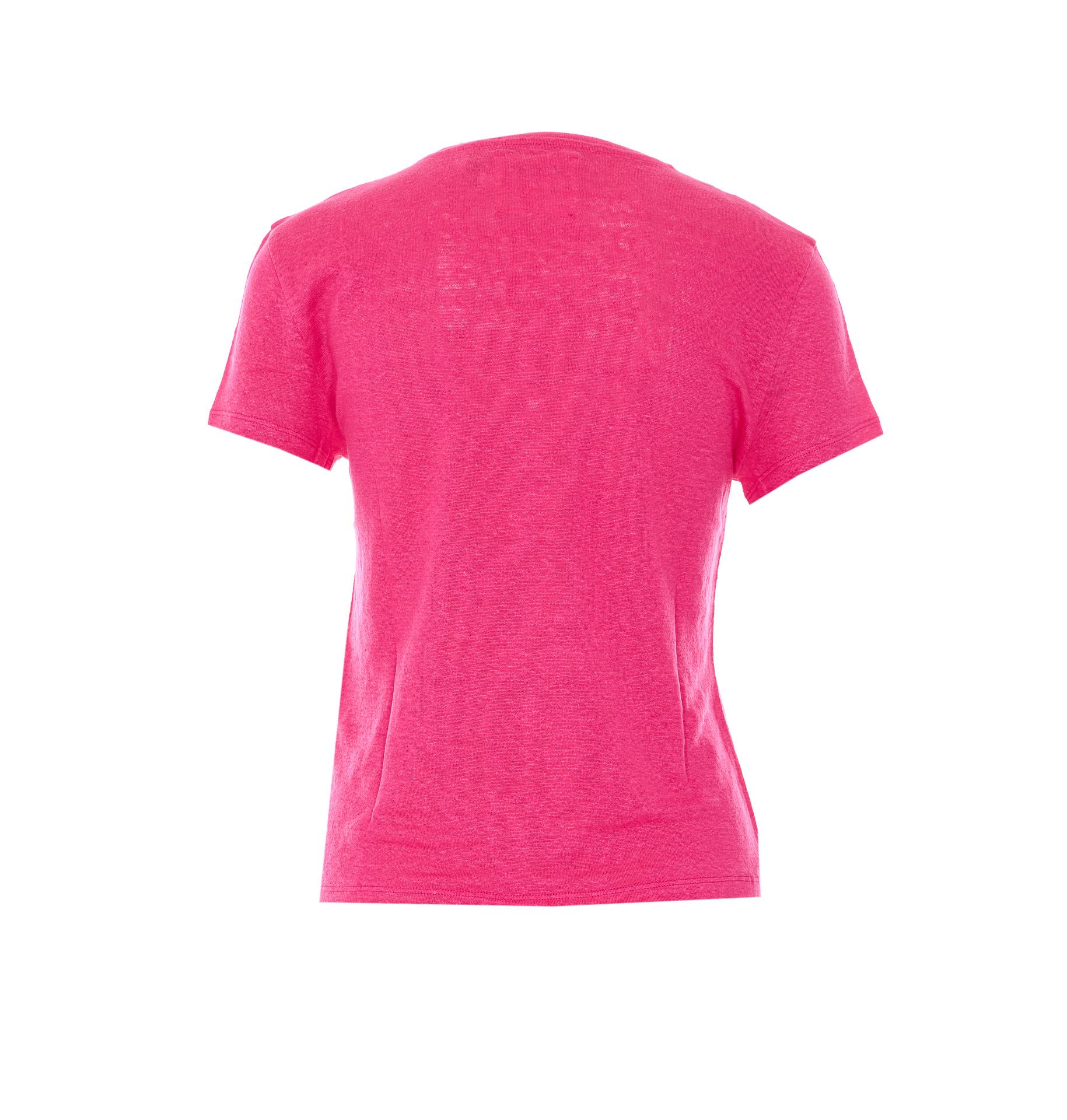 not shy t-shirts and polos fuchsia linen - women