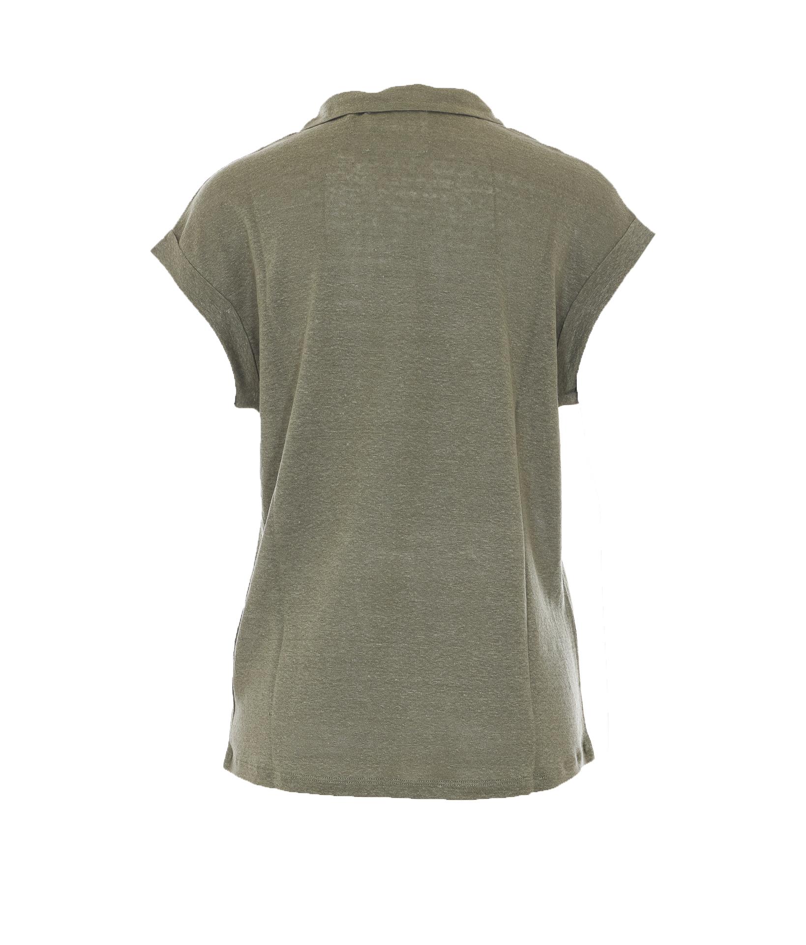 not shy t-shirts and polos green linen - women