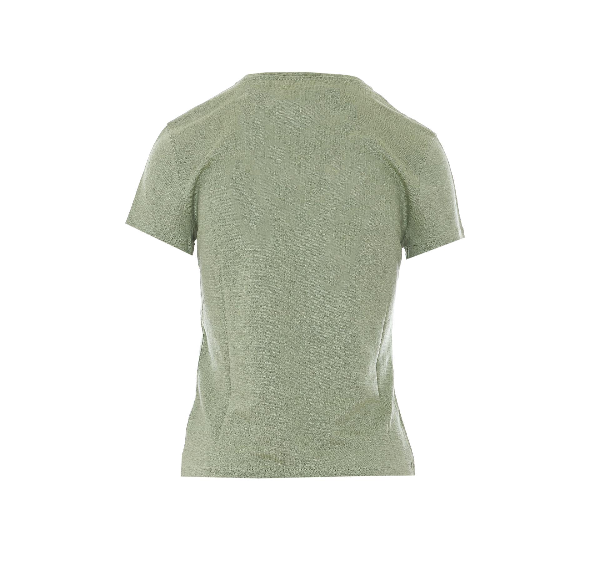 not shy t-shirts and polos green linen - women