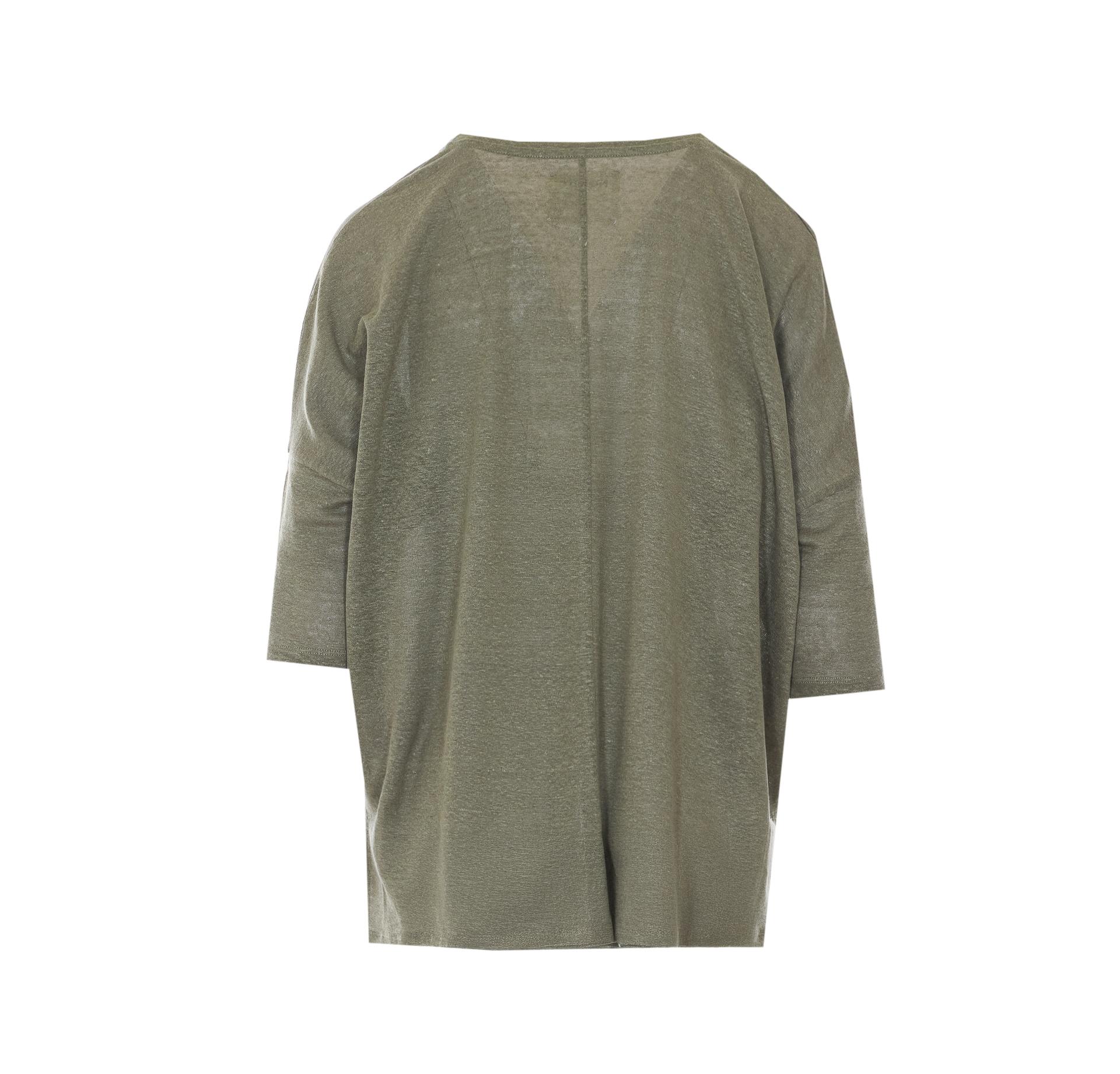 not shy t-shirts and polos green linen - women