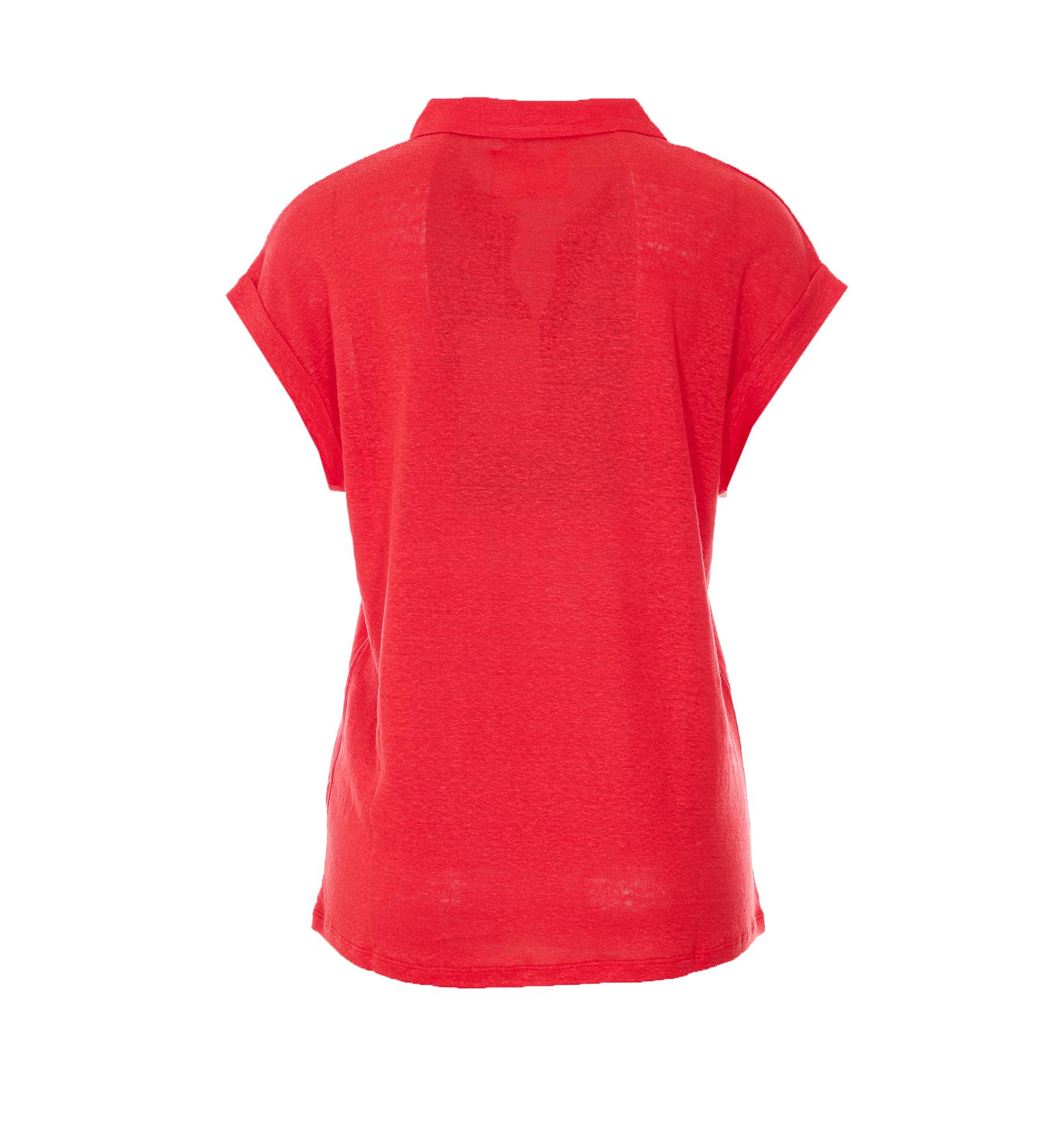 not shy t-shirts and polos red linen - women