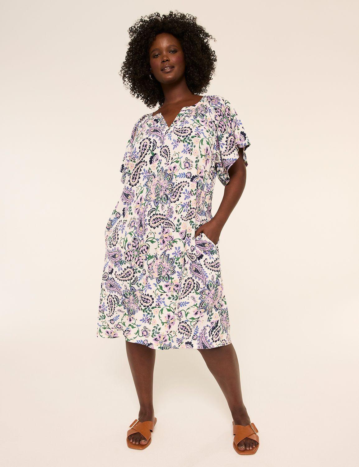 notch-neck short dress