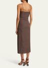 notte crocodile textured midi dress