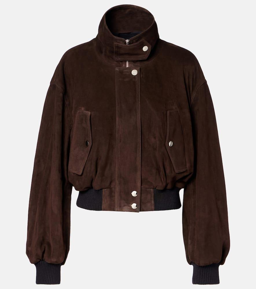 nour hammour briar suede bomber jacket