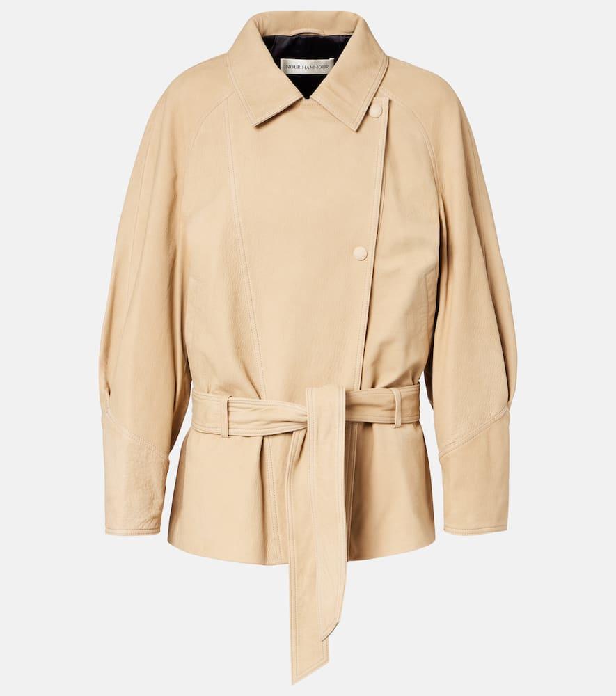 nour hammour buffy leather jacket