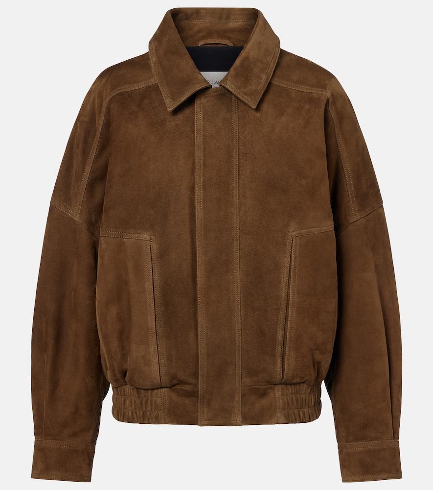 nour hammour dalma suede blouson jacket