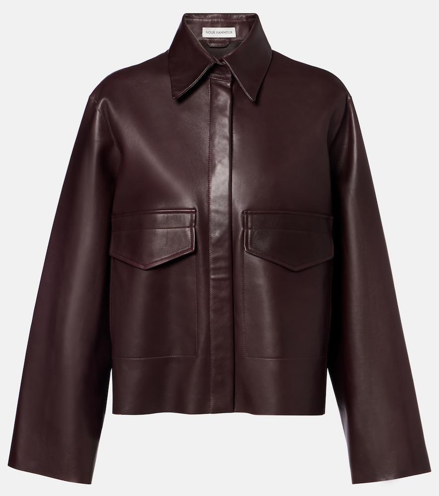 nour hammour darcy leather jacket