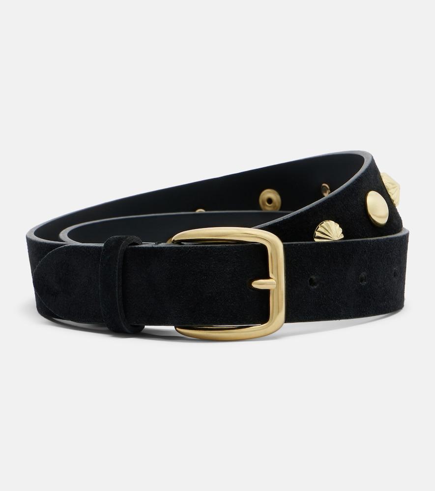 nour hammour eden studded suede belt