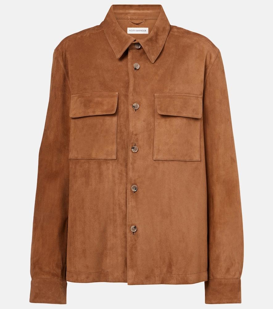 nour hammour jude suede shirt
