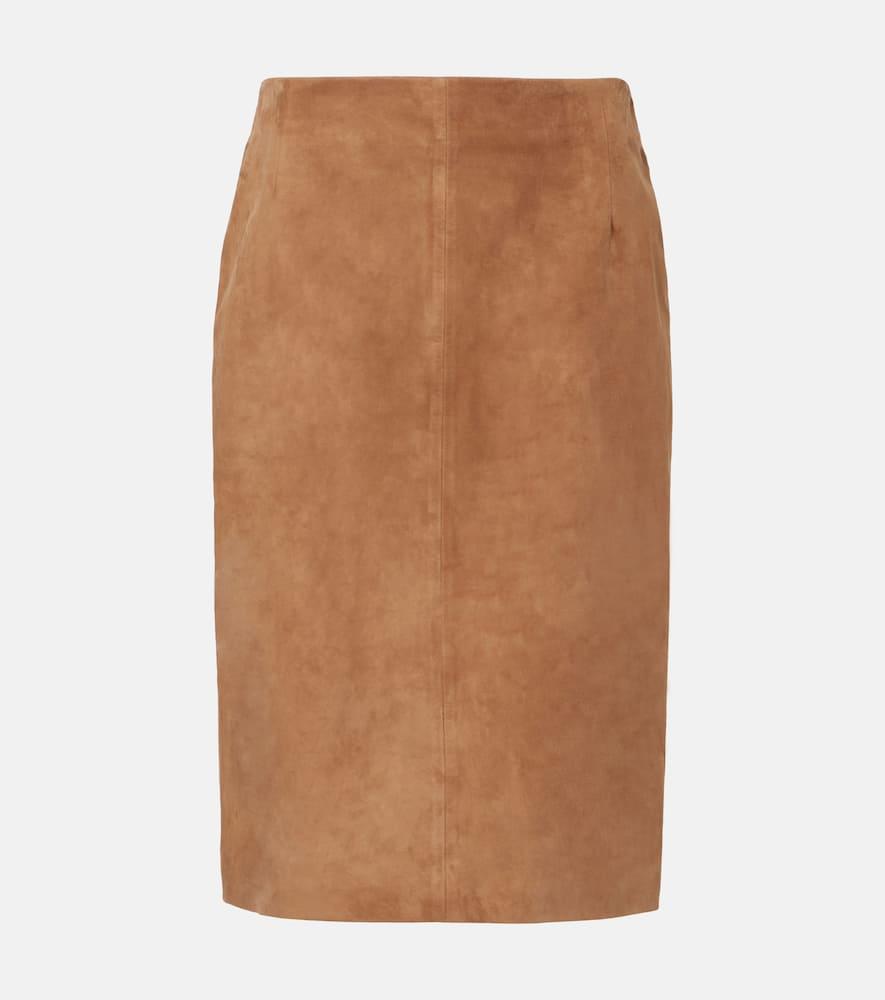 nour hammour lady suede pencil skirt