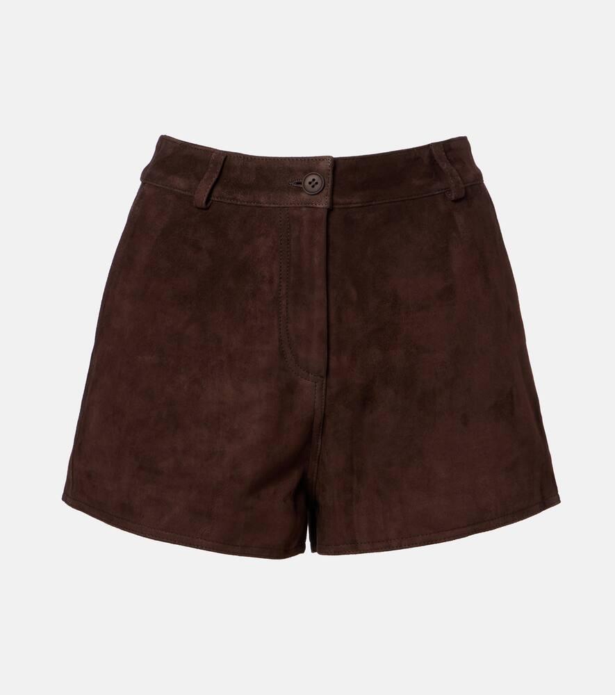 nour hammour leontine suede shorts