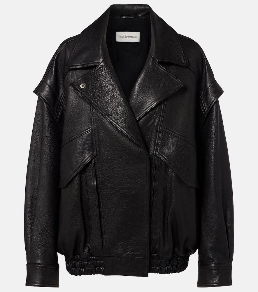 nour hammour micah leather jacket