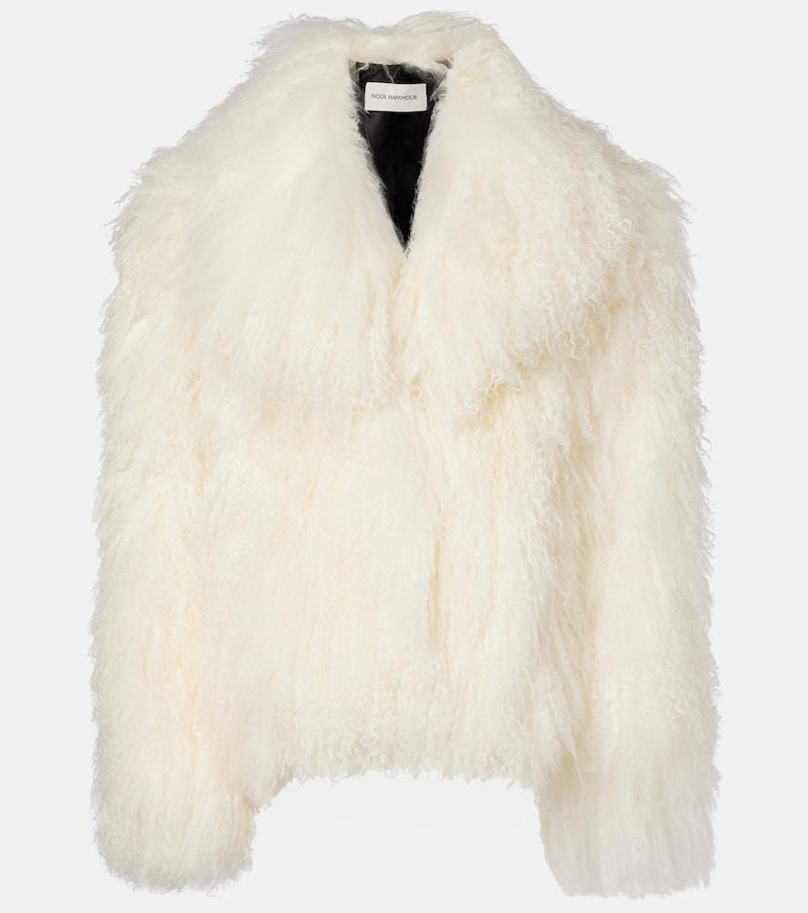 nour hammour mirja shearling jacket