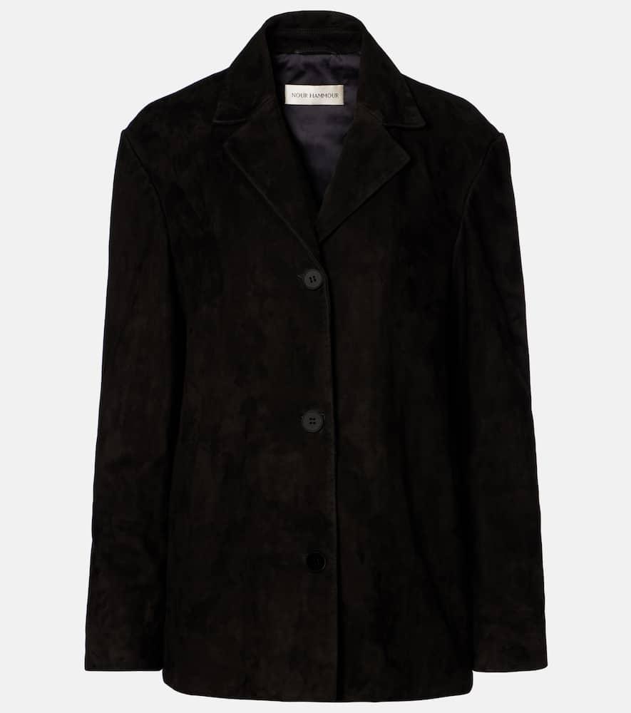 nour hammour opus suede blazer