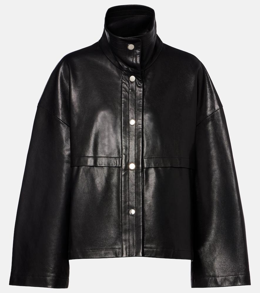 nour hammour park leather jacket