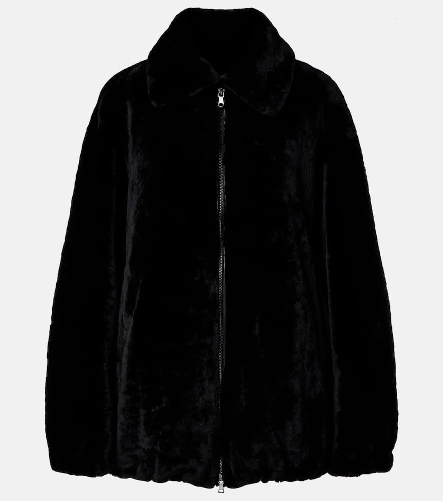 nour hammour plush shearling jacket