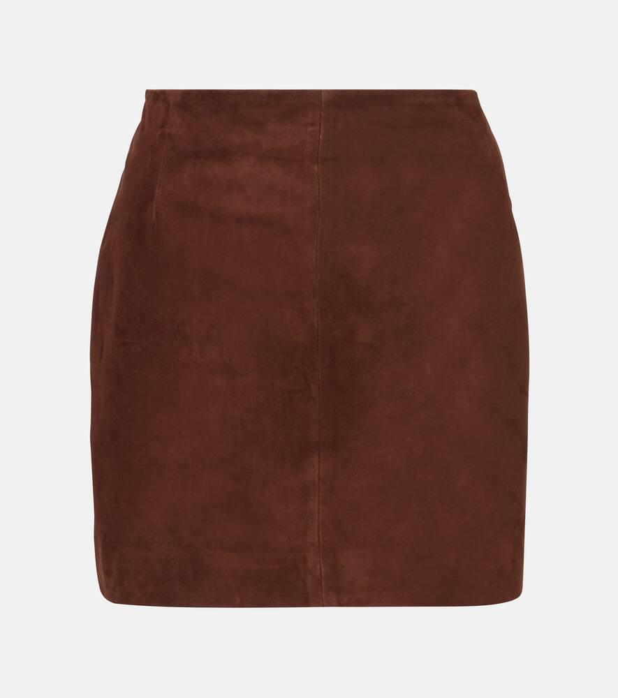 nour hammour remi suede miniskirt