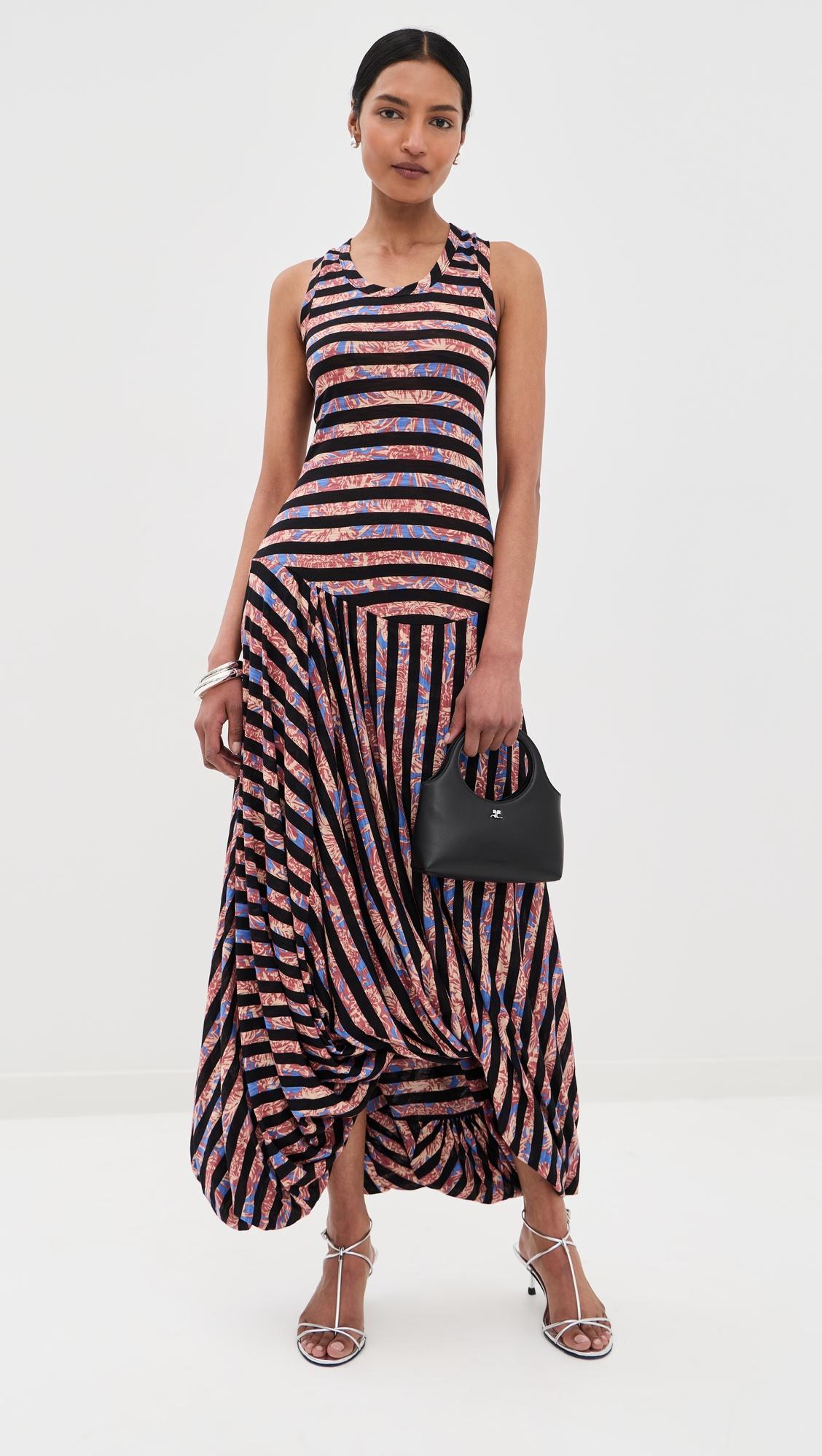 nour printed tissue jersey dress