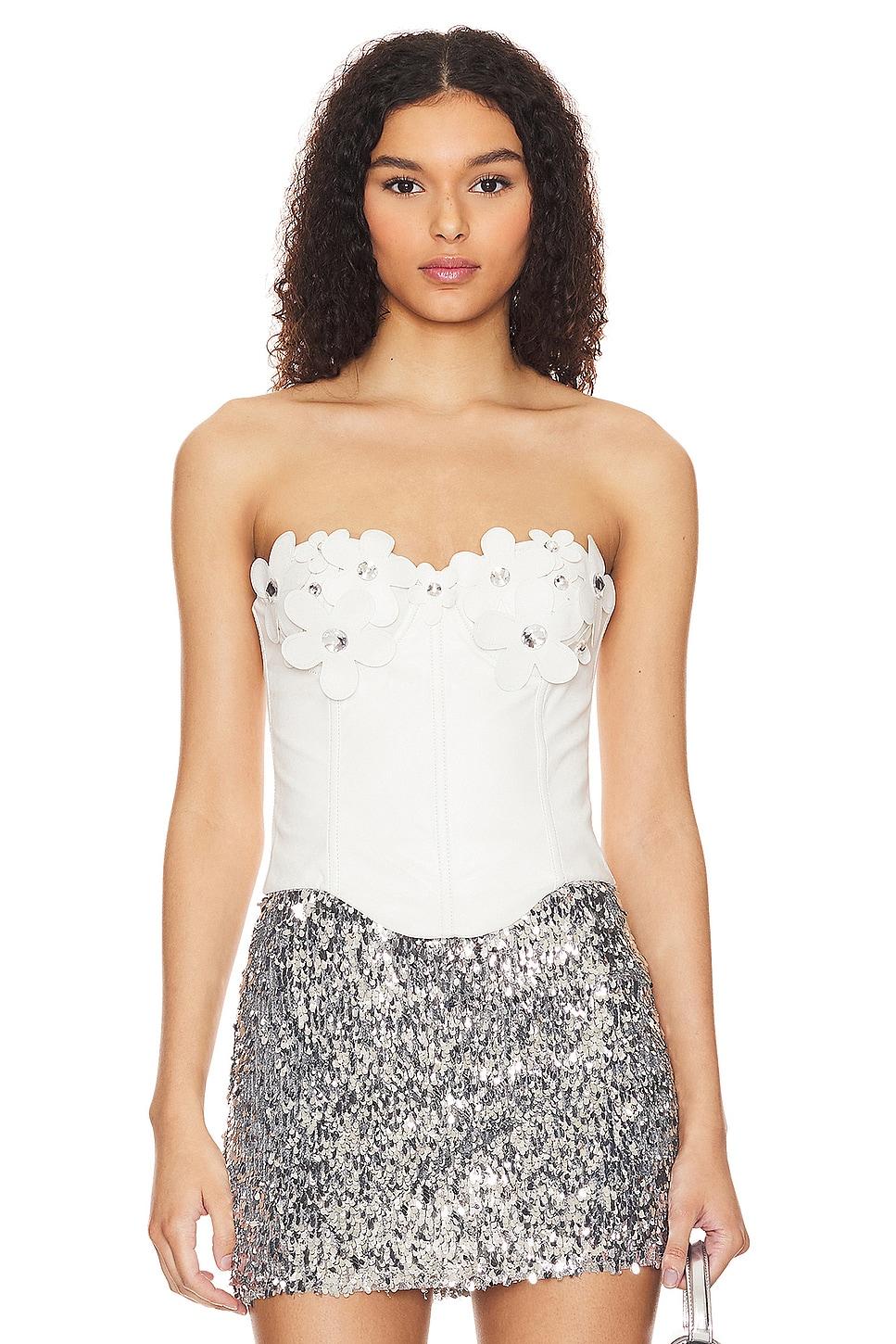 nova faux leather bustier