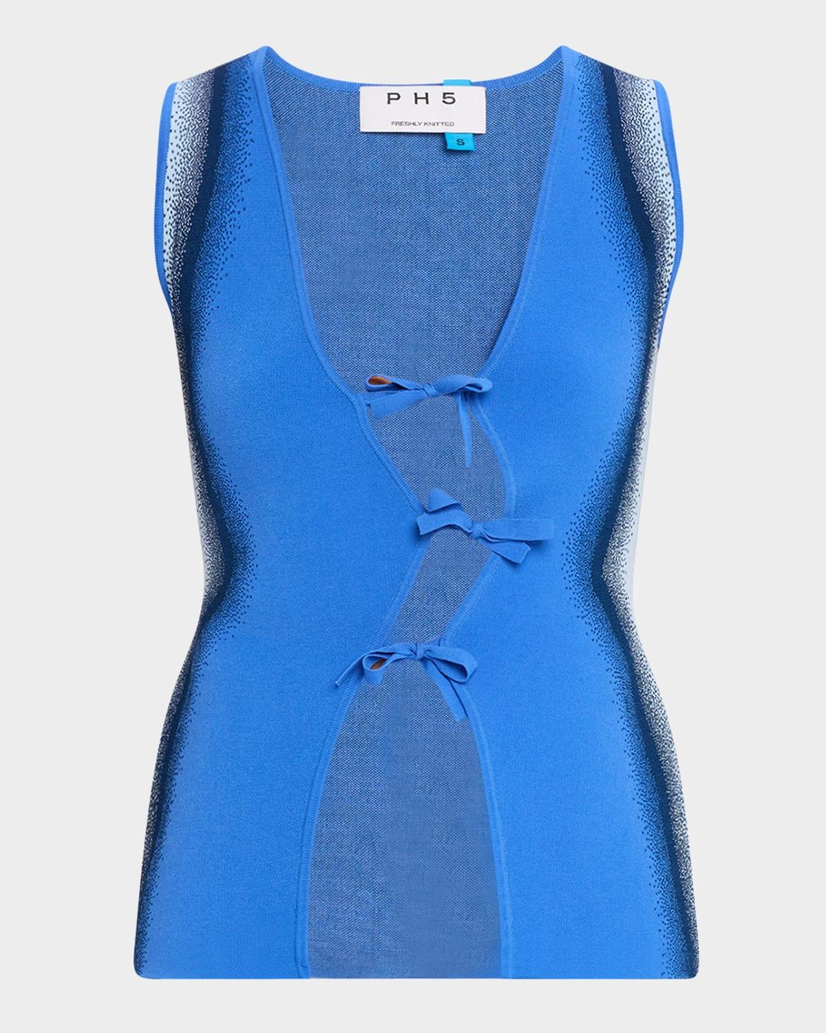 nova tie-front knit vest