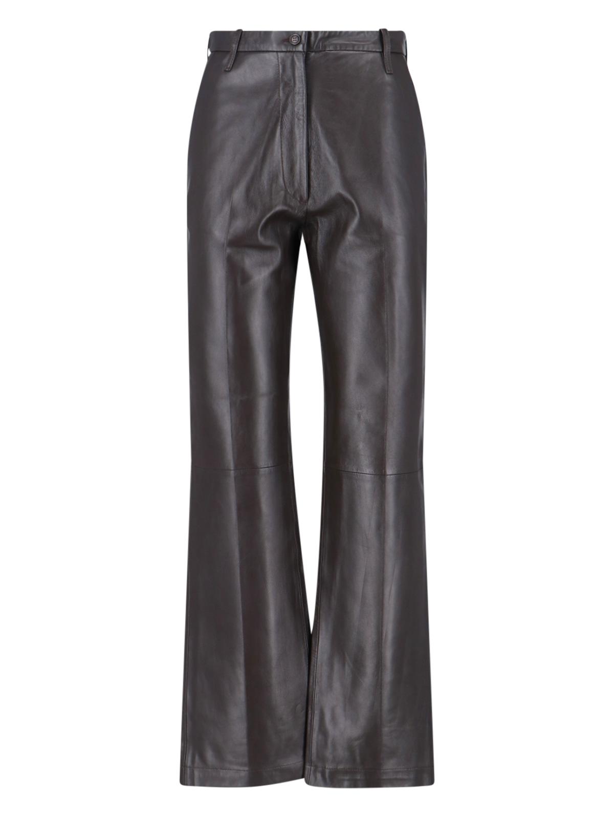 novelle trousers brown pelle di agnello - women