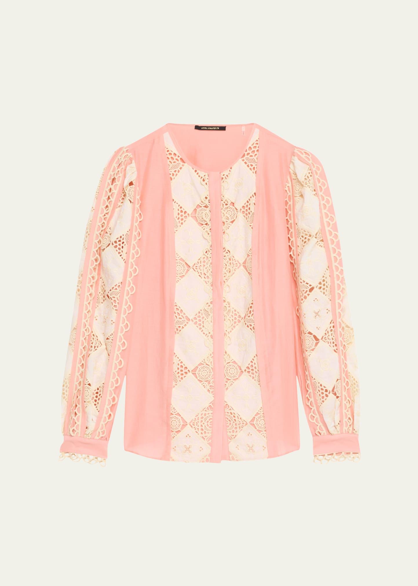 novi lace-embellished blouse