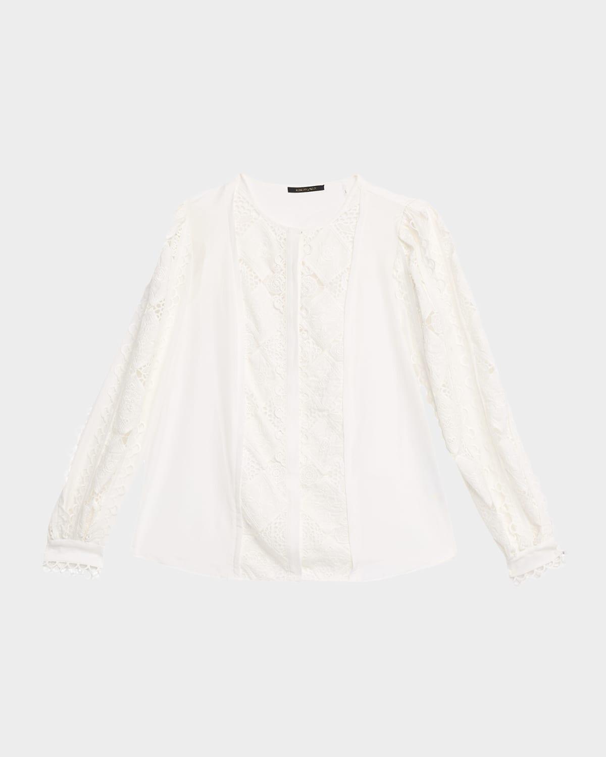 novi lace-embellished blouse