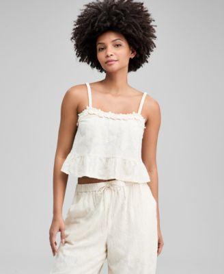 now this womens cotton floral jacquard tank macys exclusive