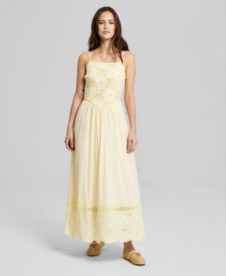 now this womens cotton patchwork top maxi dress macys exclusive