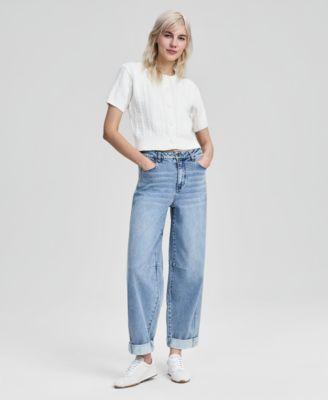 now this womens cuffed barrel leg jeans macys exclusive