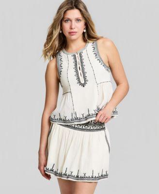 now this womens embroidered trim tank top macys exclusive