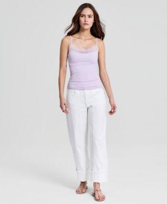 now this womens high rise cuffed wide leg jeans macys exclusive