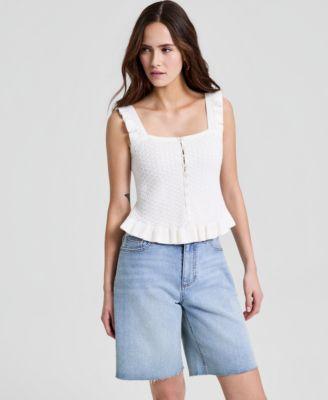 now this womens pointelle knit sleeveless top macys exclusive