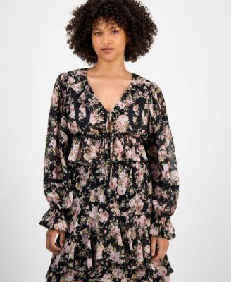 now this womens ruffled cuff balloon sleeve top macys exclusive