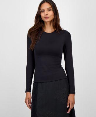 now this womens second skin crewneck top macys exclusive