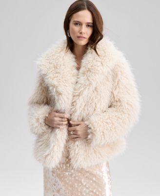 now this womens shaggy faux fur jacket macys exclusive