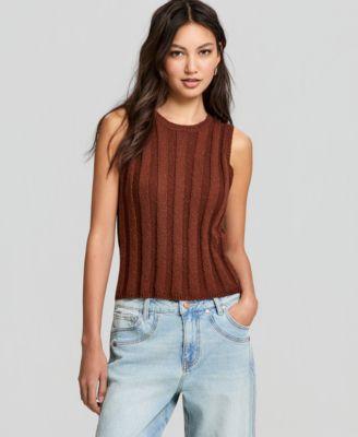 now this womens slub ribbed sweater tank top macys exclusive
