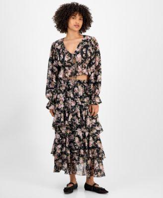 now this womens tiered ruffle midi skirt macys exclusive