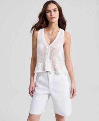 now this womens v neck knit peplum top macys exclusive