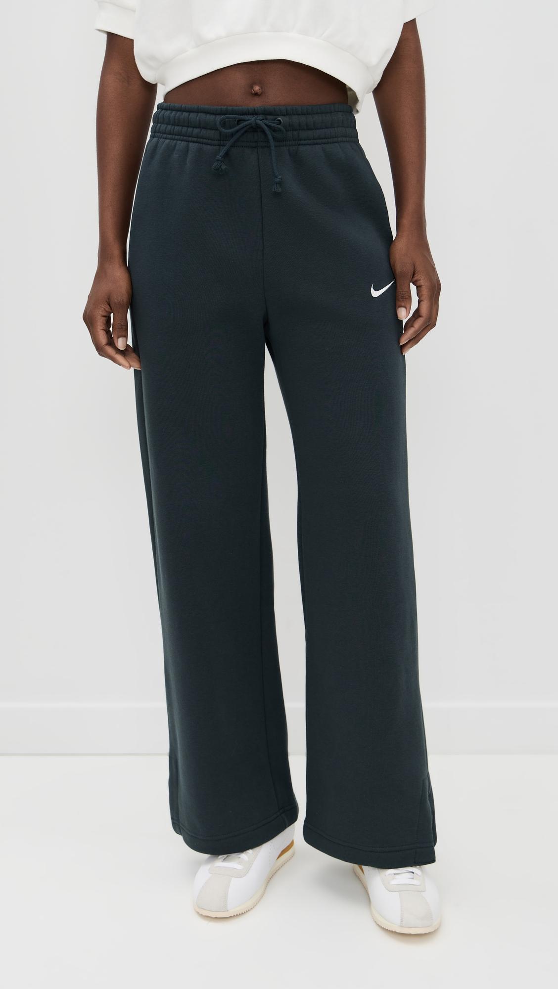 nsw phoenix fleece high rise wide-leg pants
