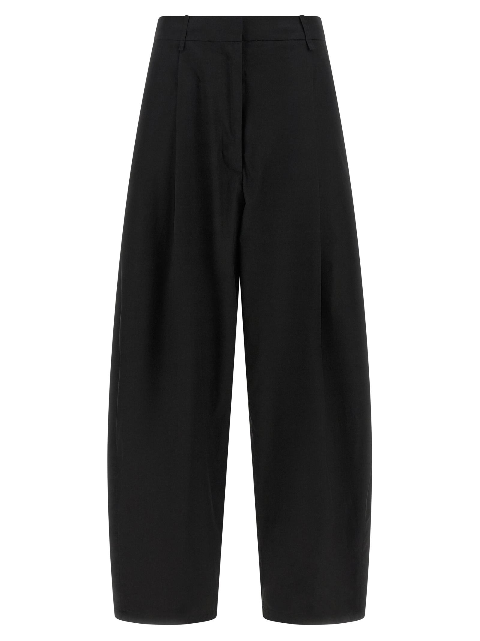 nude cotton trousers black pant - women