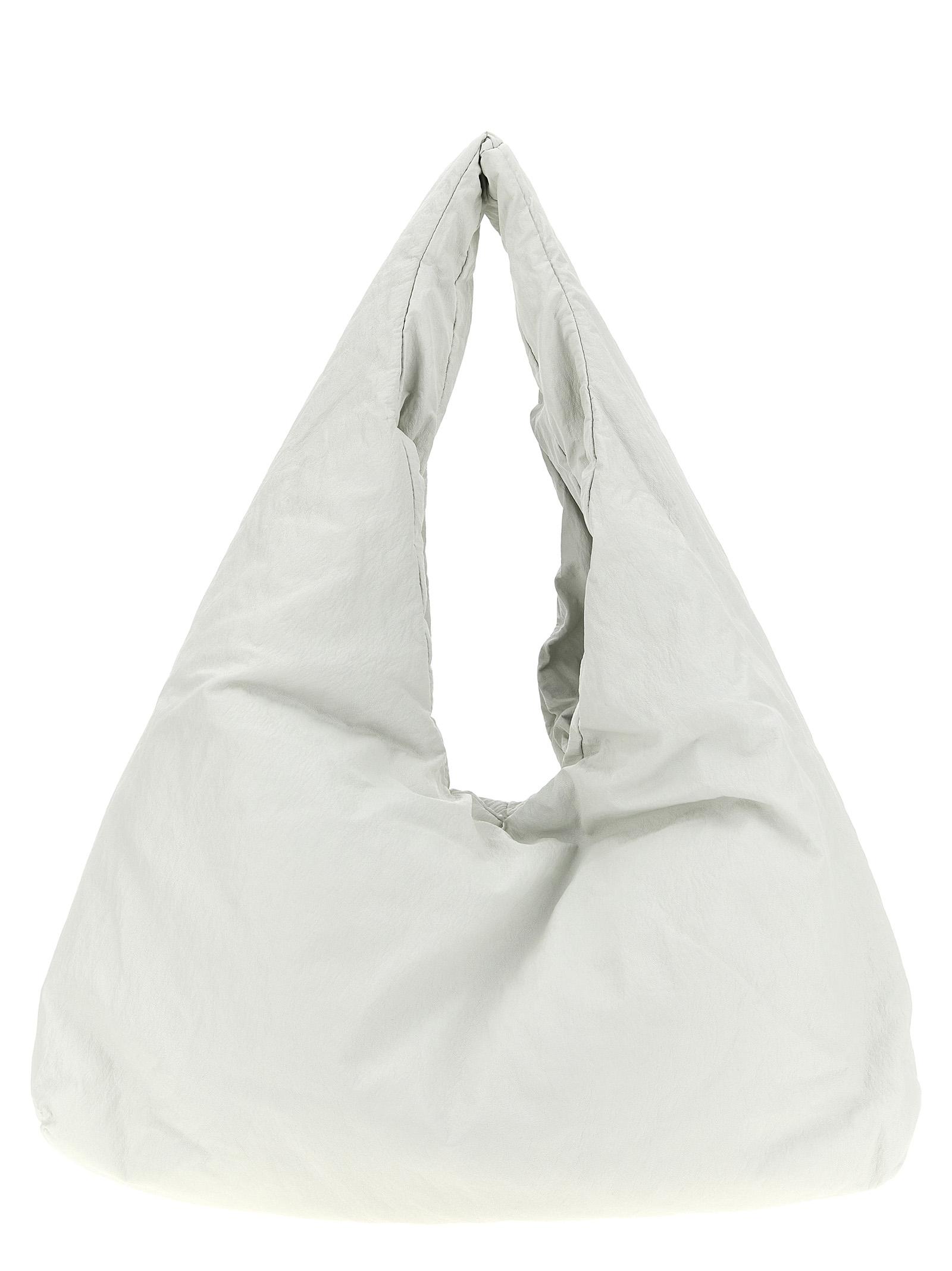 nude knit hobo shoulder bag white - women