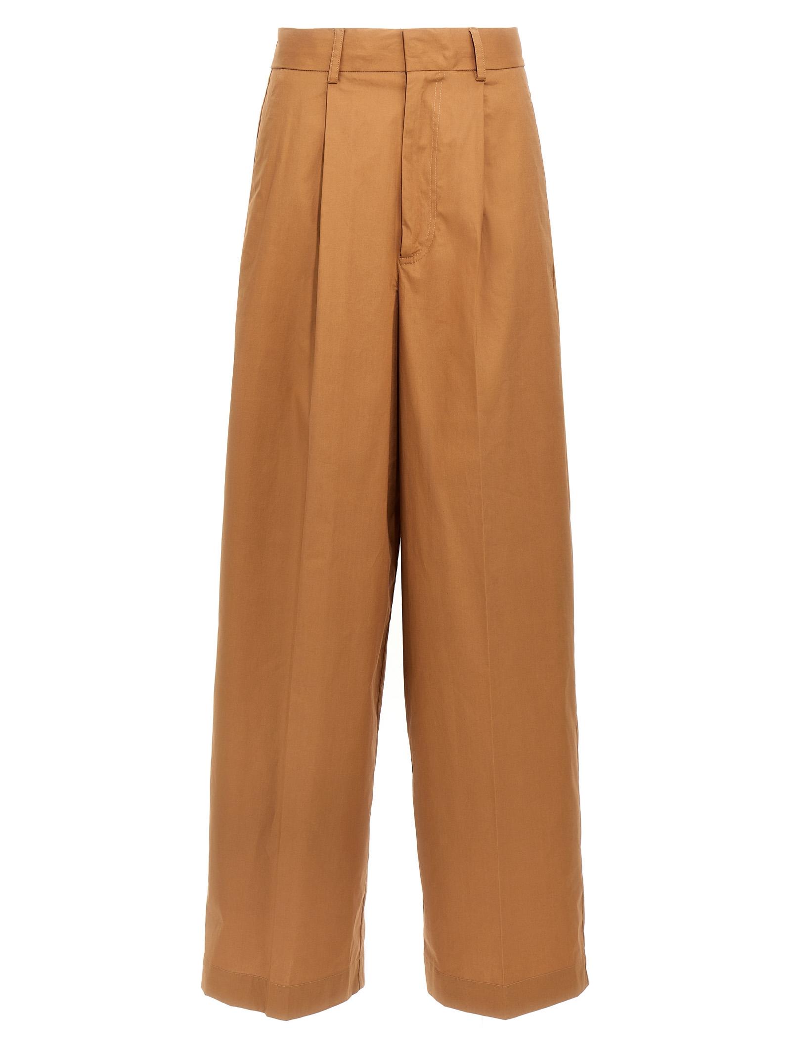 nude menswear pants brown cotton - women