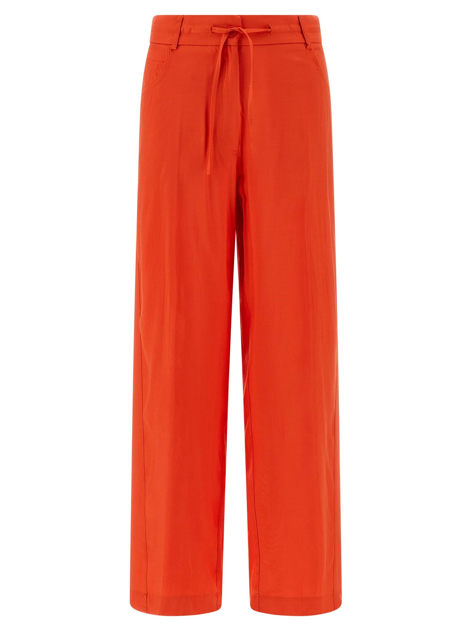 nude viscose pants orange - women