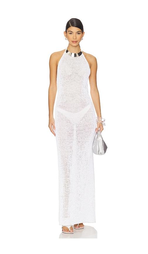 nue studio attina dress in white.