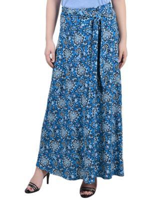 ny collection womens missy maxi skirt with sash waist tie